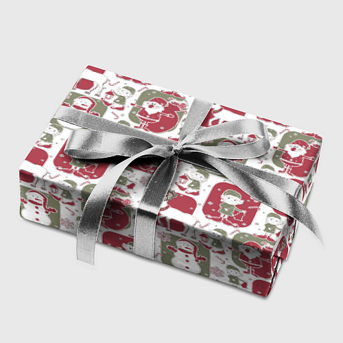 Бумага для упаковки Санта везёт подарки / 3D-принт – фото 2