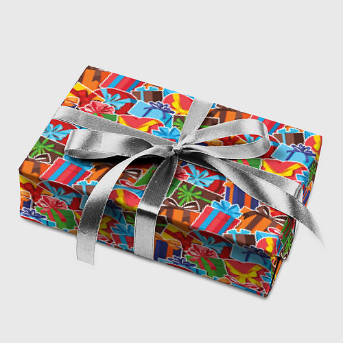 Бумага для упаковки Подарки на Праздник / 3D-принт – фото 2