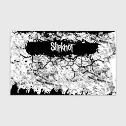 Бумага для упаковки Надпись Слипкнот Рок Группа ЧБ Slipknot, цвет: 3D-принт