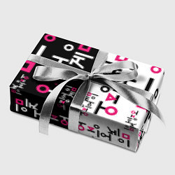 Бумага для упаковки ЛОГО ПАТТЕРН НА ЧЕРНО-БЕЛОМ, цвет: 3D-принт — фото 2