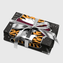 Бумага для упаковки Тигр с бокалом вина, цвет: 3D-принт — фото 2