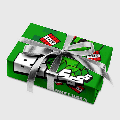 Бумага для упаковки LIKE A BOSS Minecraft Creepe / 3D-принт – фото 2