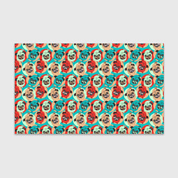 Бумага для упаковки Прикольные Мопсы, цвет: 3D-принт