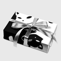 Бумага для упаковки Черный и белый кот кувыркаются, цвет: 3D-принт — фото 2