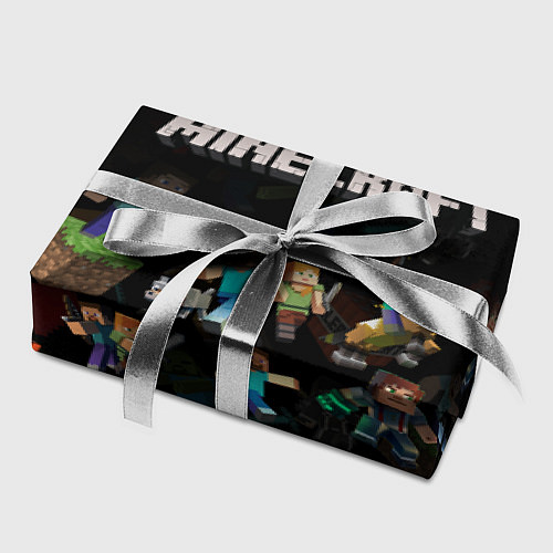 Бумага для упаковки МАЙНКРАФТ ПАТТЕРН ПЕРСОНАЖИ ИГРЫ / 3D-принт – фото 2