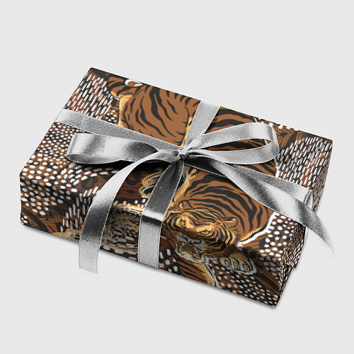 Бумага для упаковки Тигр в засаде / 3D-принт – фото 2