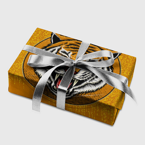 Бумага для упаковки Голова свирепого тигра / 3D-принт – фото 2