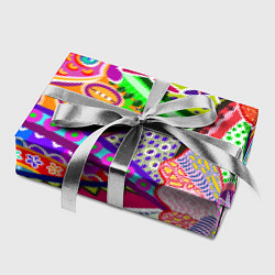 Бумага для упаковки Разноцветные яркие рыбки на абстрактном цветном фо, цвет: 3D-принт — фото 2