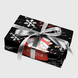 Бумага для упаковки Новогодние коты в подарочном мешке, цвет: 3D-принт — фото 2