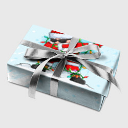 Бумага для упаковки Santa Dabbing в гирлянде, цвет: 3D-принт — фото 2