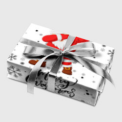 Бумага для упаковки Santa Dabbing идет снег, цвет: 3D-принт — фото 2