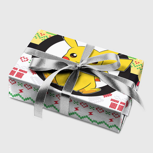 Бумага для упаковки Новогодний Пикачу Pokemon / 3D-принт – фото 2