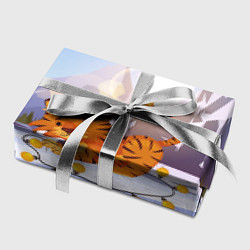 Бумага для упаковки Тигр с гирляндой, цвет: 3D-принт — фото 2