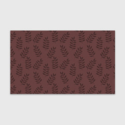 Бумага для упаковки Веточки с черными листьями на коричневом фоне, цвет: 3D-принт