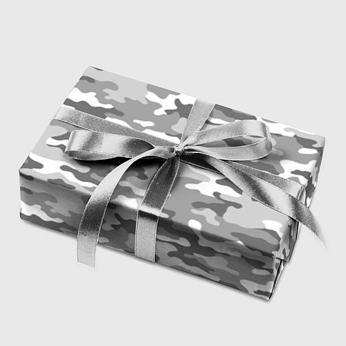Бумага для упаковки Серый Военный Камуфляж / 3D-принт – фото 2