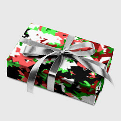 Бумага для упаковки Красно-зеленый камуфляж, цвет: 3D-принт — фото 2