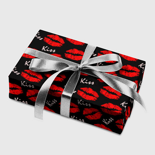 Бумага для упаковки Kiss поцелуи / 3D-принт – фото 2