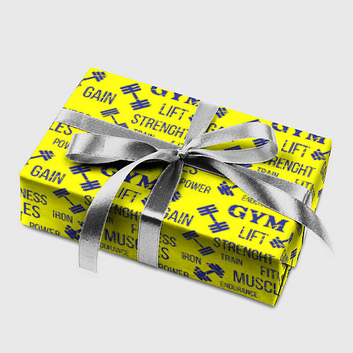 Бумага для упаковки GYM Спортзал / 3D-принт – фото 2