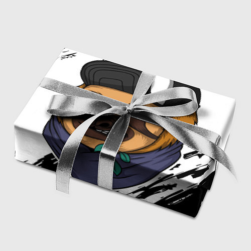 Бумага для упаковки Ленивец Модник / 3D-принт – фото 2