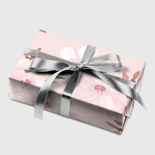 Бумага для упаковки Розовые цветы весны / 3D-принт – фото 2