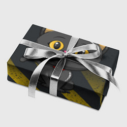 Бумага для упаковки Черный кот желтые полосы, цвет: 3D-принт — фото 2