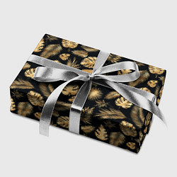 Бумага для упаковки Золотые листья паттерн и текстуры, цвет: 3D-принт — фото 2