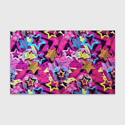 Бумага для упаковки Star Colorful Pattern Fashion Neon, цвет: 3D-принт
