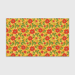 Бумага для упаковки Оранжевая хохлома, цвет: 3D-принт