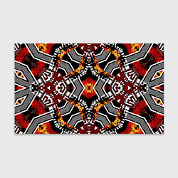 Бумага для упаковки Арабский орнамент в красно -желто-черных тонах