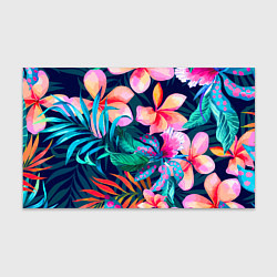 Бумага для упаковки Яркие тропические цветы Лето, цвет: 3D-принт