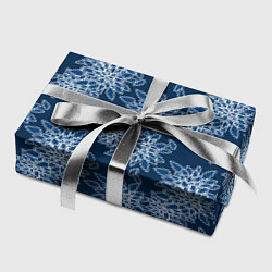 Бумага для упаковки Темно-синий цветочный узор pattern, цвет: 3D-принт — фото 2