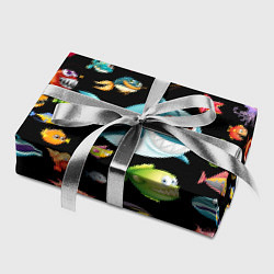 Бумага для упаковки Прикольная акула и другие жители океана, цвет: 3D-принт — фото 2