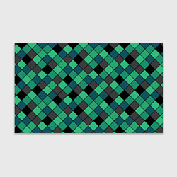 Бумага для упаковки Зеленый клетчатый узор Изумрудный, цвет: 3D-принт
