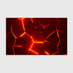 Бумага для упаковки Красные неоновые геометрические плиты, цвет: 3D-принт