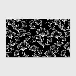 Бумага для упаковки Графичные цветы на черном фоне, цвет: 3D-принт