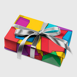 Бумага для упаковки Фон из разноцветных кубиков, цвет: 3D-принт — фото 2