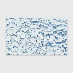 Бумага для упаковки Множество белых кубов в абстракции, цвет: 3D-принт