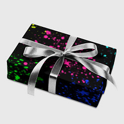 Бумага для упаковки Брызги неоновых красок, цвет: 3D-принт — фото 2