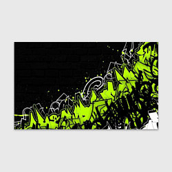 Бумага для упаковки Яркое граффити на черной стене, цвет: 3D-принт