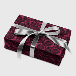 Бумага для упаковки Бордовые розы цветочный узор, цвет: 3D-принт — фото 2
