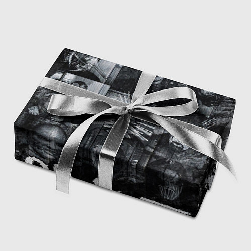 Бумага для упаковки Slipknot black & white style / 3D-принт – фото 2