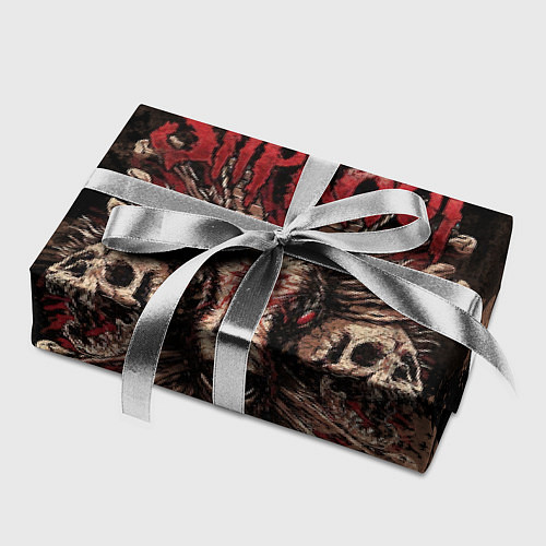 Бумага для упаковки Slipknot skull / 3D-принт – фото 2