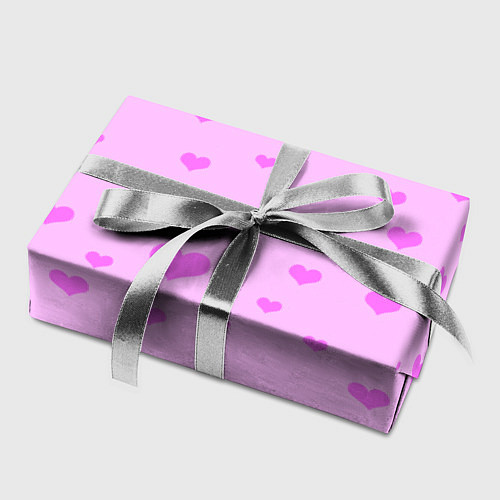 Бумага для упаковки Сердечки розовые абстракция / 3D-принт – фото 2