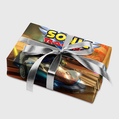 Бумага для упаковки Team Sonic racing - hedgehog - video game / 3D-принт – фото 2