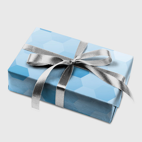 Бумага для упаковки Светло-синяя текстура-паттерн / 3D-принт – фото 2