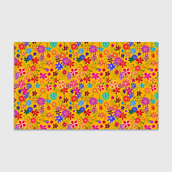 Бумага для упаковки Нарисованные цветы - орнамент, цвет: 3D-принт