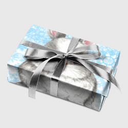 Бумага для упаковки Белый кролик и снежинки, цвет: 3D-принт — фото 2