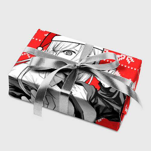Бумага для упаковки Новогодняя Пауэр: Человек-бензопила / 3D-принт – фото 2