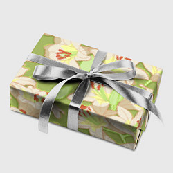 Бумага для упаковки Нежные цветы - лилии: цветной паттерн, цвет: 3D-принт — фото 2
