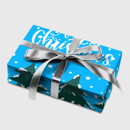 Бумага для упаковки Merry christmas - Ёлочки / 3D-принт – фото 2